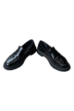 画像をギャラリービューアに読み込む, LEATHER LOAFERS / BLACK [SIZE: 40 (26.5cm相当) USED]
