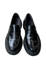 画像をギャラリービューアに読み込む, LEATHER LOAFERS / BLACK [SIZE: 40 (26.5cm相当) USED]
