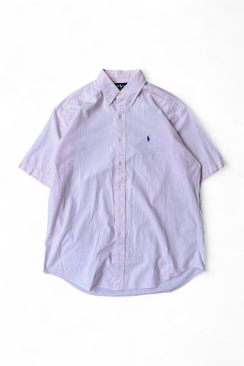 90'S S/S BLAKE STRIPE SHIRT / PINK [SIZE: M USED]