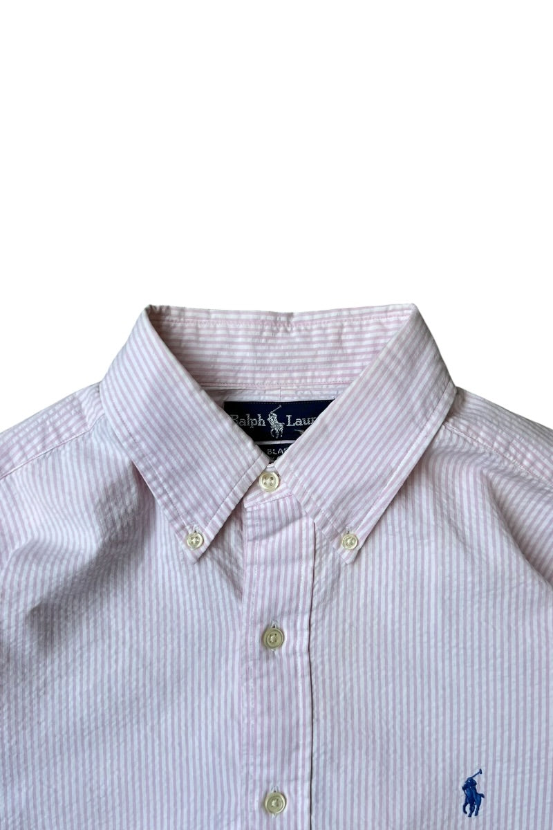 90'S S/S BLAKE STRIPE SHIRT / PINK [SIZE: M USED]