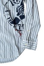 画像をギャラリービューアに読み込む, 90'S L/S WING FOOT COSTOM FIT STRIPE SHIRT / STRIPE [SIZE: S USED]
