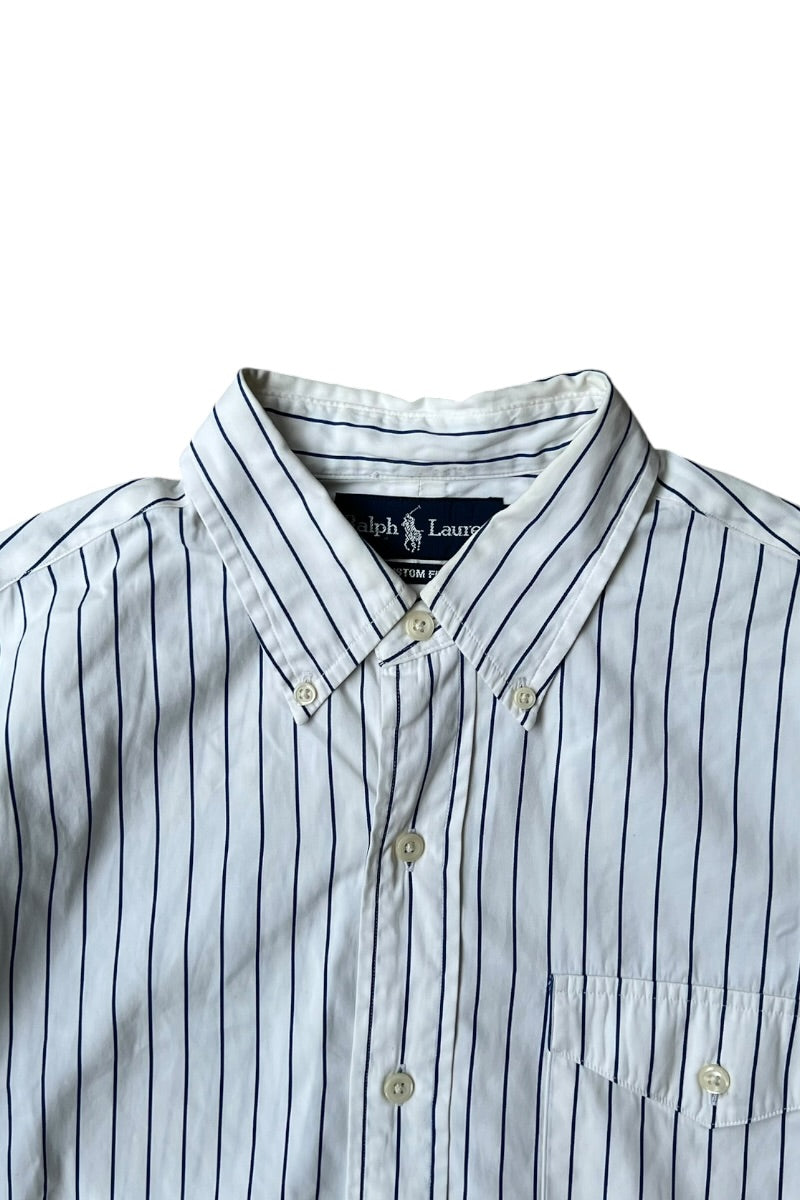 90'S L/S WING FOOT CUSTOM FIT STRIPE SHIRT / STRIPE [SIZE: S USED]