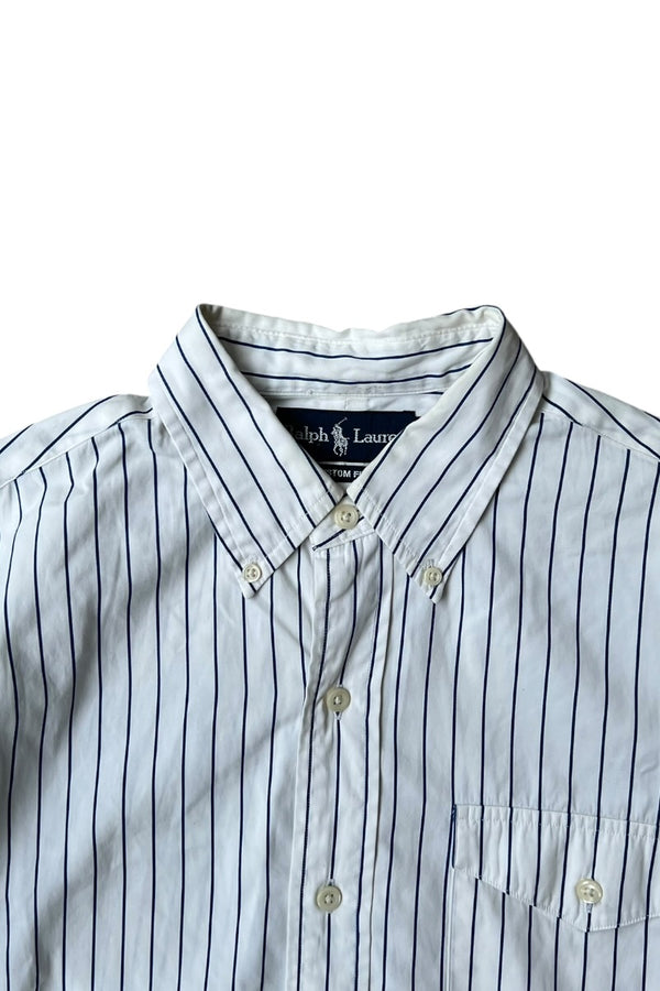 90'S L/S WING FOOT CUSTOM FIT STRIPE SHIRT / STRIPE [SIZE: S USED]