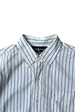 画像をギャラリービューアに読み込む, 90'S L/S WING FOOT COSTOM FIT STRIPE SHIRT / STRIPE [SIZE: S USED]
