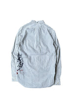 画像をギャラリービューアに読み込む, 90'S L/S WING FOOT COSTOM FIT STRIPE SHIRT / STRIPE [SIZE: S USED]
