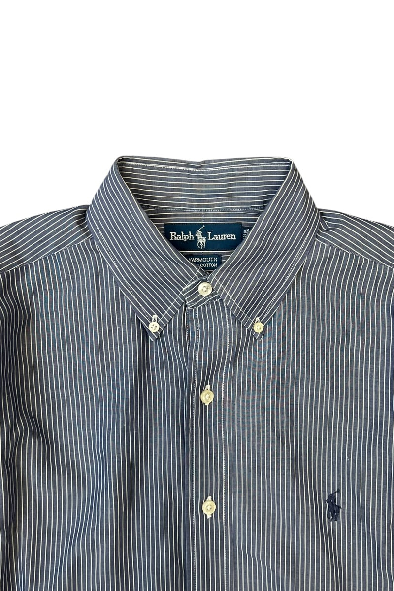 90'S YARMOUTH L/S STRIPE SHIRT / STRIPE [SIZE: M USED]