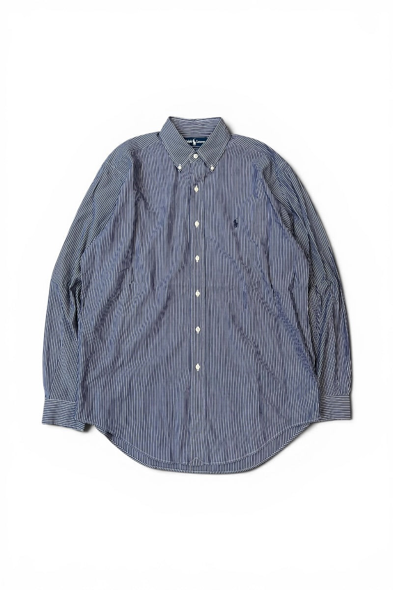90'S YARMOUTH L/S STRIPE SHIRT / STRIPE [SIZE: M USED]