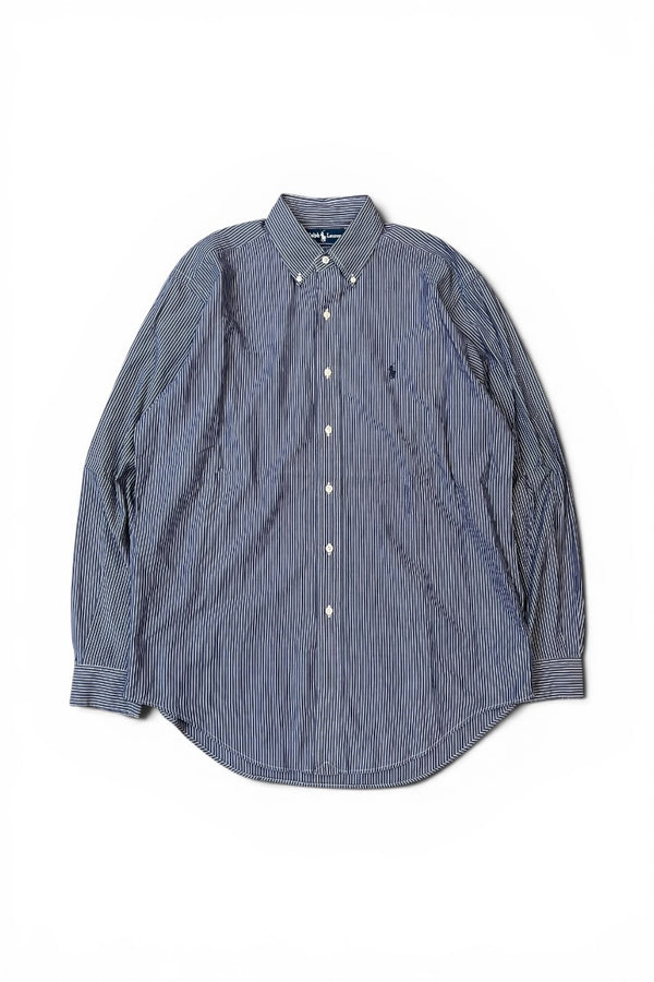 90'S YARMOUTH L/S STRIPE SHIRT / STRIPE [SIZE: M USED]