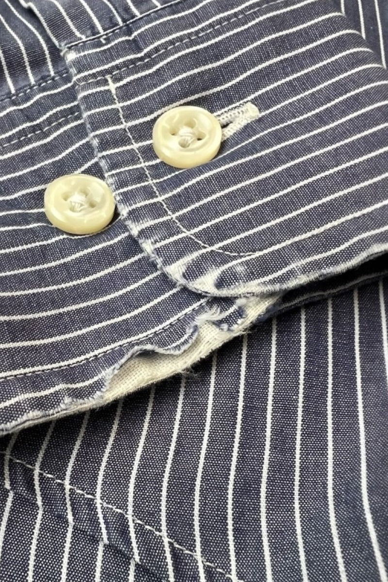 90'S YARMOUTH L/S STRIPE SHIRT / STRIPE [SIZE: M USED]