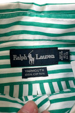 画像をギャラリービューアに読み込む, 90'S YARMOUTH L/S STRIPE SHIRT / GREEN [SIZE: L USED]

