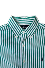 画像をギャラリービューアに読み込む, 90'S YARMOUTH L/S STRIPE SHIRT / GREEN [SIZE: L USED]
