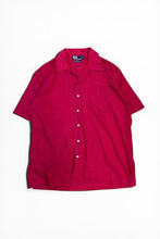画像をギャラリービューアに読み込む, 90'S S/S OPEN COLLAR SHIRT / RED [SIZE: M USED]
