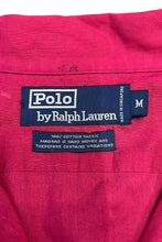 画像をギャラリービューアに読み込む, 90'S S/S OPEN COLLAR SHIRT / RED [SIZE: M USED]
