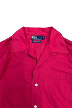 画像をギャラリービューアに読み込む, 90'S S/S OPEN COLLAR SHIRT / RED [SIZE: M USED]
