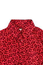 画像をギャラリービューアに読み込む, MADE IN ITALY L/S PATTERN SHIRT / RED [SIZE: 50 USED]
