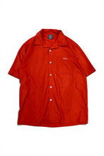 画像をギャラリービューアに読み込む, MADE IN USA Y2K EARLY 00'S S/S SOFWARE OPEN COLLAR SHIRT / ORANGE [SIZE: S USED]

