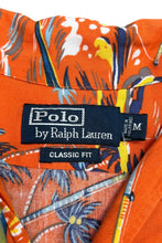 画像をギャラリービューアに読み込む, 90'S CLASSIC FIT S/S OPEN COLLAR VISCOSE HAWAIAN SHIRT / ORANGE [SIZE: M USED]
