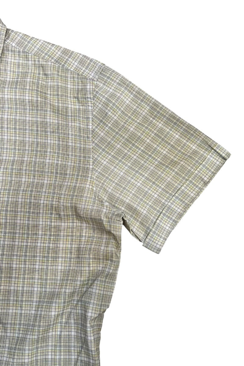 MADE IN ITALY S/S CHECK SHIRT / YELLOW [SIZE: M USED]