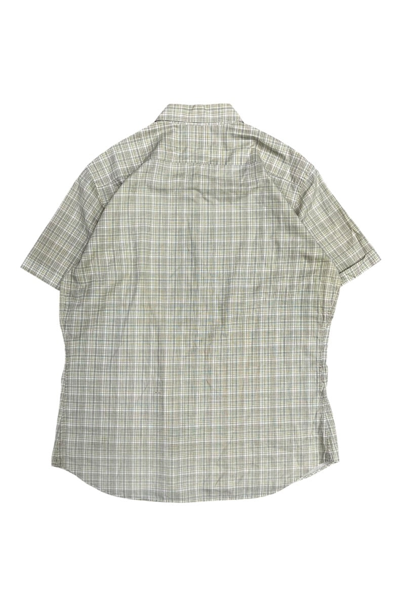 MADE IN ITALY S/S CHECK SHIRT / YELLOW [SIZE: M USED]