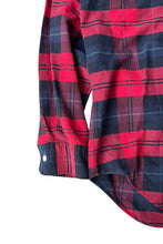 画像をギャラリービューアに読み込む, 90'S BLAKE L/S POLO BEAR CHECK SHIRT / RED [SIZE: L USED]
