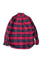 画像をギャラリービューアに読み込む, 90'S BLAKE L/S POLO BEAR CHECK SHIRT / RED [SIZE: L USED]
