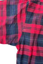 画像をギャラリービューアに読み込む, 90'S BLAKE L/S POLO BEAR CHECK SHIRT / RED [SIZE: L USED]
