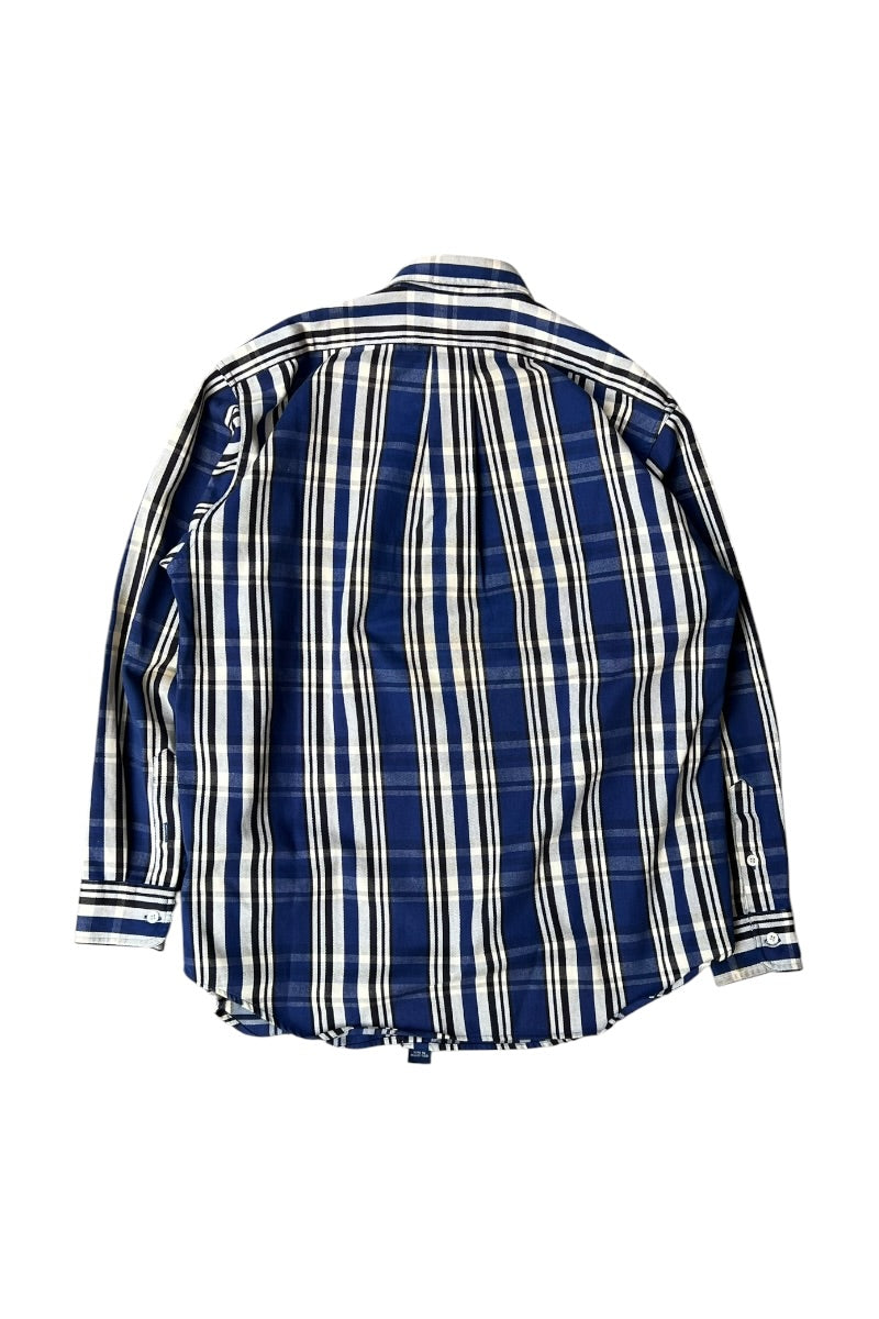 90'S L/S CHECK SHIRT / BLUE [SIZE: M USED]
