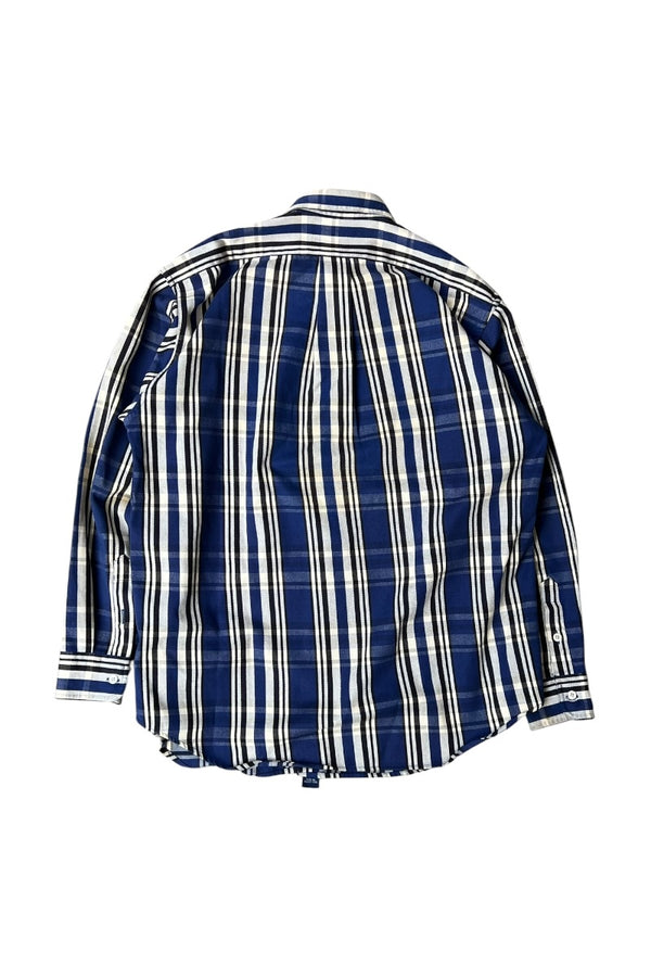 90'S L/S CHECK SHIRT / BLUE [SIZE: M USED]
