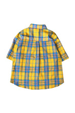 画像をギャラリービューアに読み込む, 90'S S/S POLYESTER CHECK SHIRT / YELLOW [SIZE: S USED]
