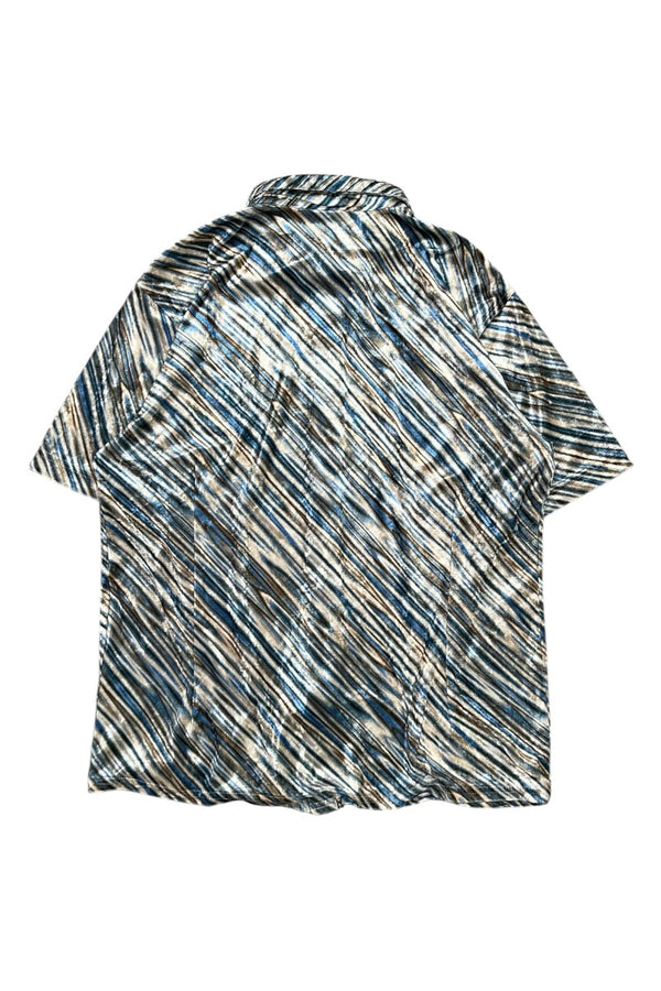 90'S S/S VELOUR SHIRT / PATTERN [SIZE: M USED]