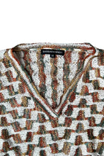 画像をギャラリービューアに読み込む, MADE IN USA Y2K EARLY 00'S V-NECK KNIT SWEATER / PATTERN [SIZE: M USED]
