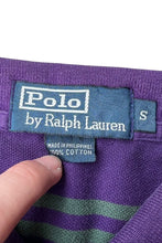 画像をギャラリービューアに読み込む, 90'S S/S BORDER POLO SHIRT / PURPLE [SIZE: S USED]
