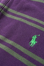 画像をギャラリービューアに読み込む, 90'S S/S BORDER POLO SHIRT / PURPLE [SIZE: S USED]
