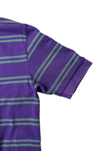 画像をギャラリービューアに読み込む, 90'S S/S BORDER POLO SHIRT / PURPLE [SIZE: S USED]
