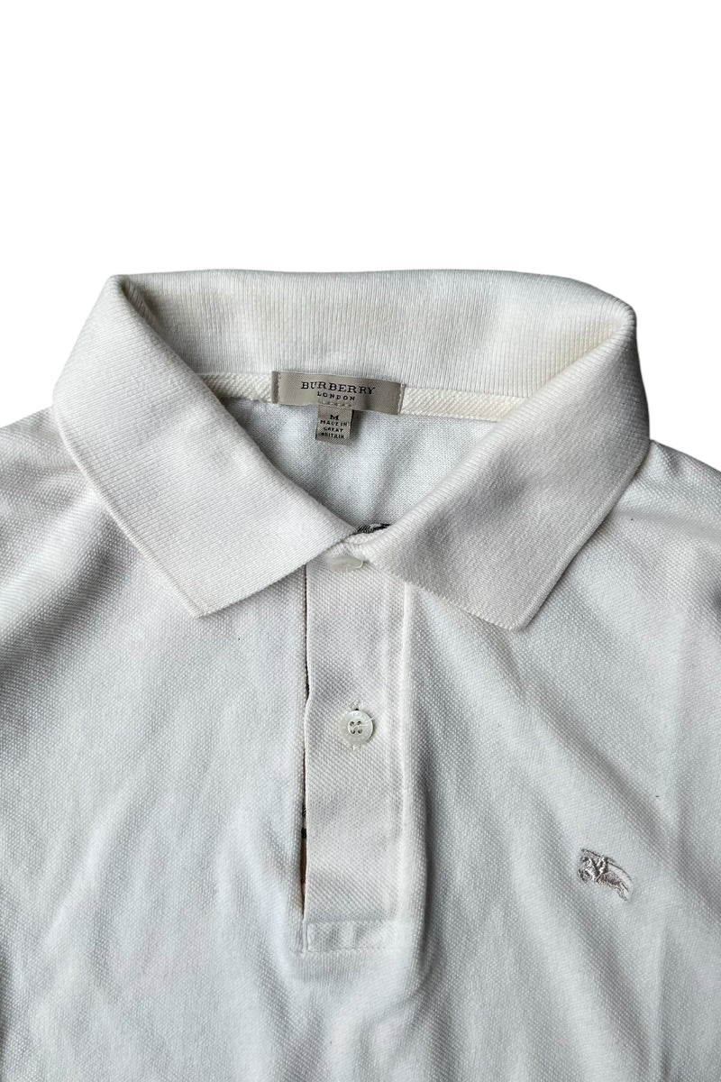 MADE IN UK S/S POLO SHIRT / WHITE [SIZE: M USED]