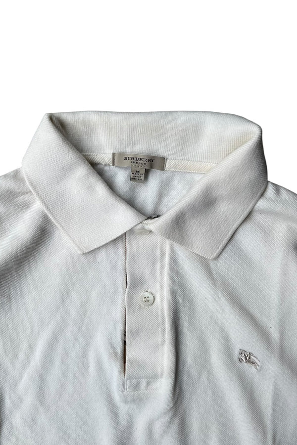 MADE IN UK S/S POLO SHIRT / WHITE [SIZE: M USED]