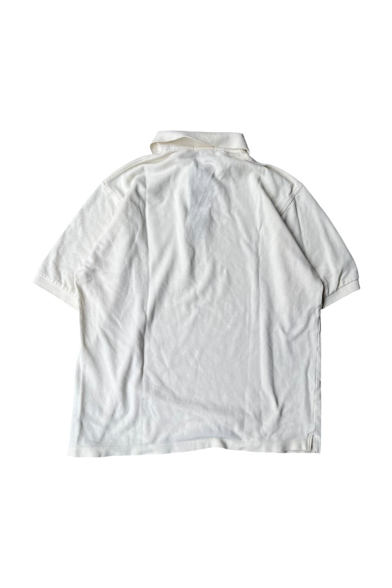 MADE IN UK S/S POLO SHIRT / WHITE [SIZE: M USED]