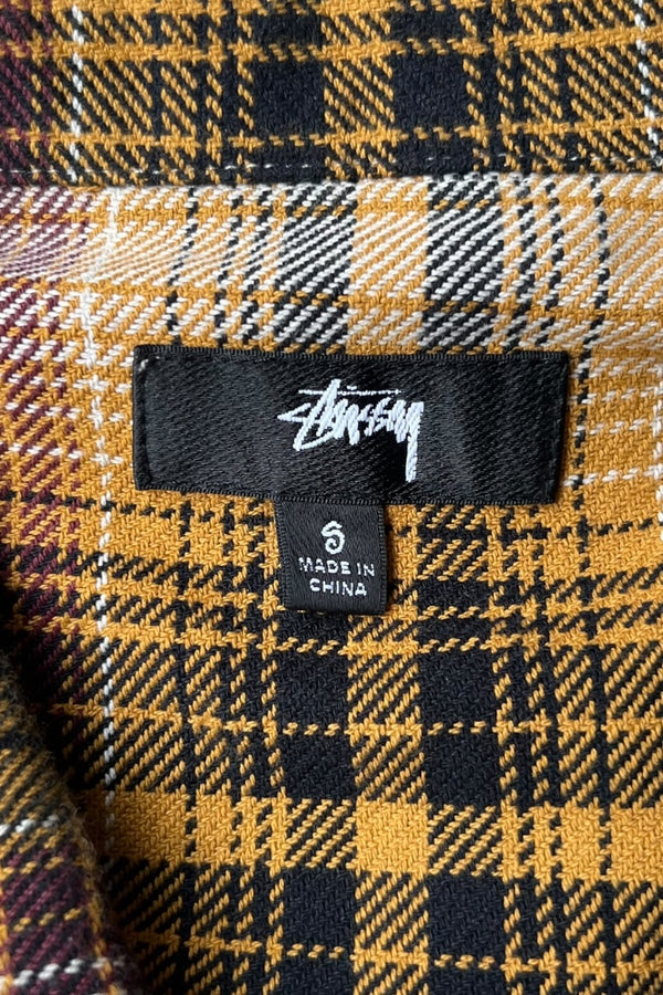 ZIP CHECK SHIRT JACKET / YELLOW [SIZE: S USED]