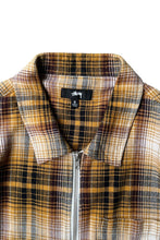 画像をギャラリービューアに読み込む, ZIP CHECK SHIRT JACKET / YELLOW [SIZE: S USED]
