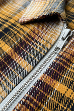 画像をギャラリービューアに読み込む, ZIP CHECK SHIRT JACKET / YELLOW [SIZE: S USED]
