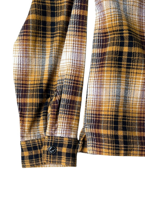 ZIP CHECK SHIRT JACKET / YELLOW [SIZE: S USED]