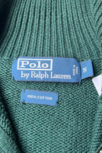 画像をギャラリービューアに読み込む, 90'S HALF-ZIP COTTON KNIT SWEATER / GREEN [SIZE: S USED]
