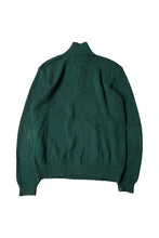 画像をギャラリービューアに読み込む, 90'S HALF-ZIP COTTON KNIT SWEATER / GREEN [SIZE: S USED]
