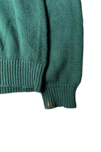画像をギャラリービューアに読み込む, 90'S HALF-ZIP COTTON KNIT SWEATER / GREEN [SIZE: S USED]
