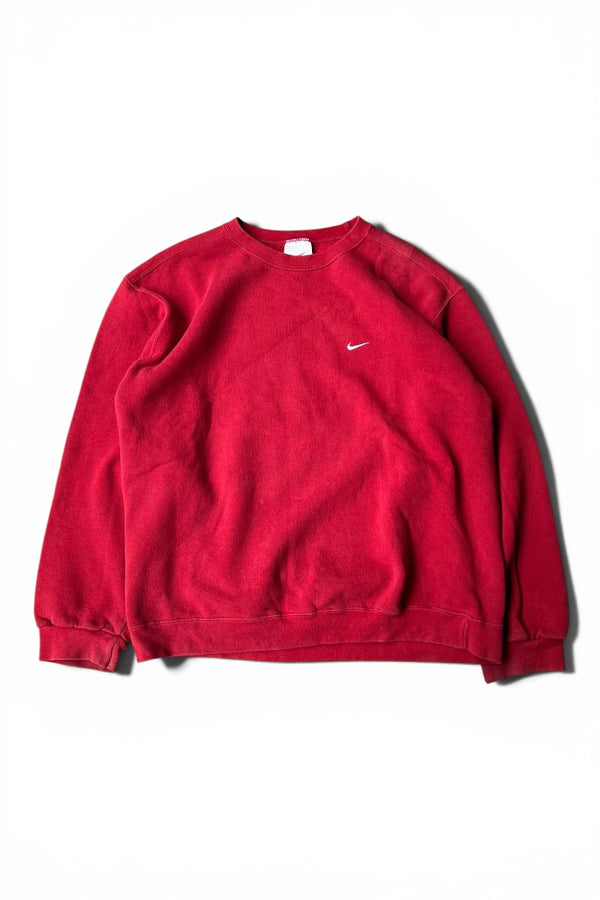 MADE IN USA 90년대 원 포인트 스웻셔츠 / RED [사이즈: L USED]
