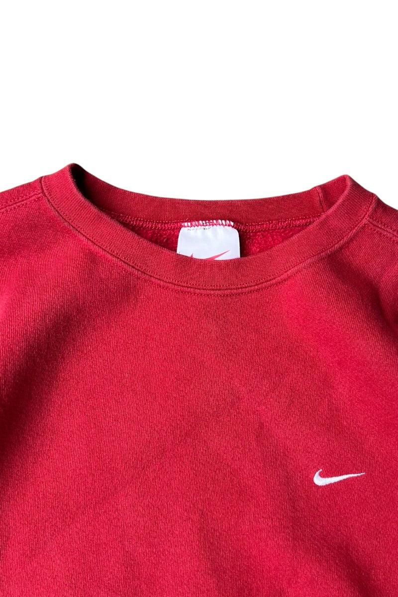 MADE IN USA 90년대 원 포인트 스웻셔츠 / RED [사이즈: L USED]