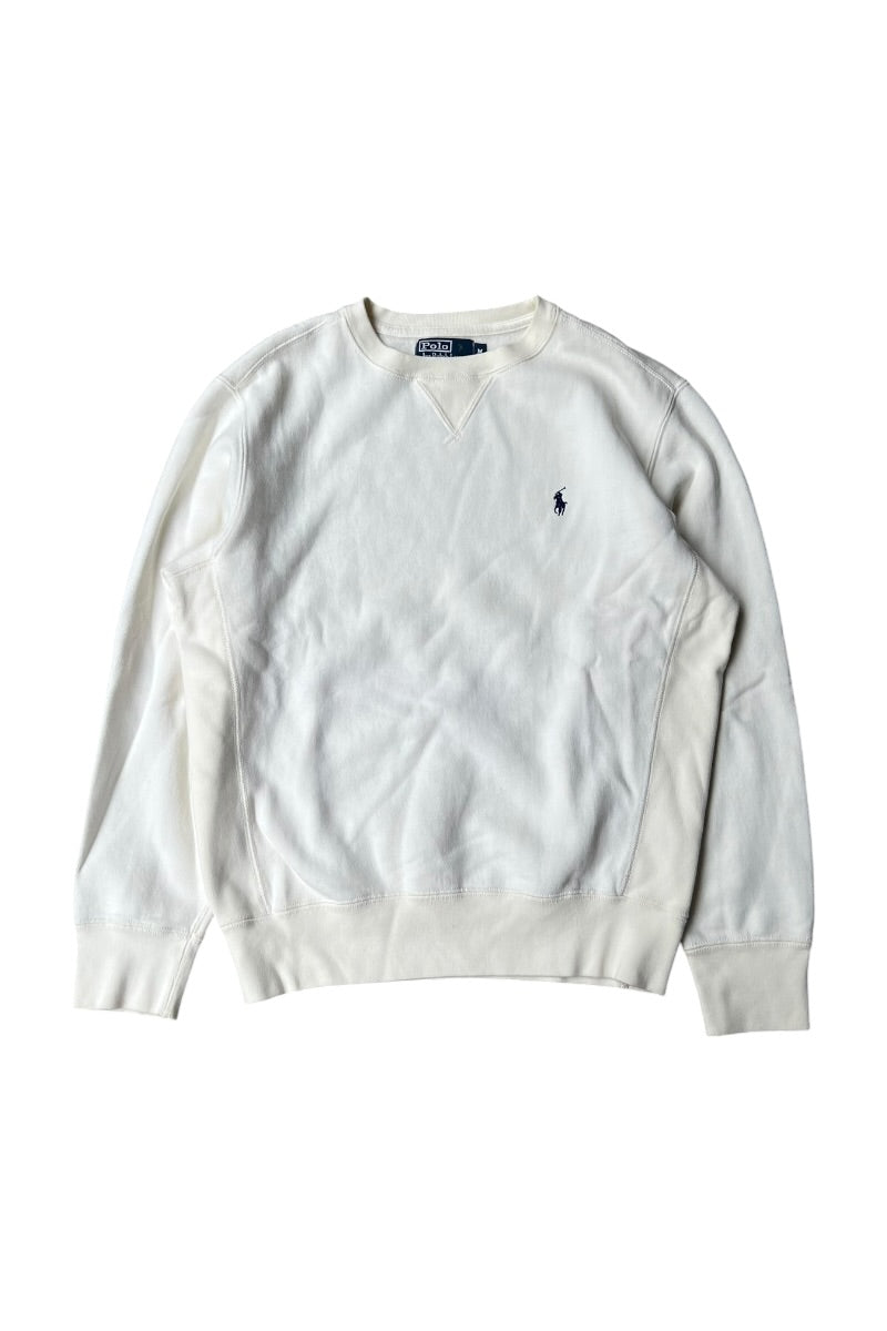 90'S ONE POINT SWEATSHIRT / WHITE [SIZE: M USED]