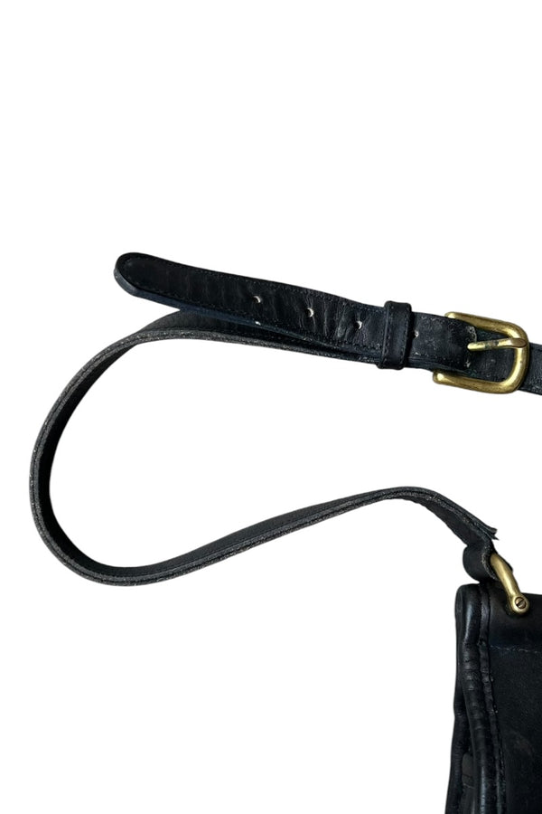 MADE IN USA 80'S LEATHER SMALL SHOULDER BAG / BLACK [사이즈: ONE SIZE USED]