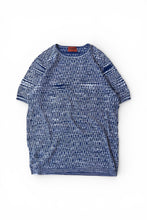 画像をギャラリービューアに読み込む, MADE IN ITALY 90'S S/S KNIT T-SHIRT / BLUE [SIZE: L USED]
