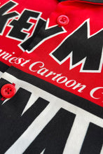 画像をギャラリービューアに読み込む, 90'S S/S MICKEY PATTERN SHIRT / BLACK [SIZE: S USED]
